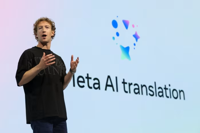 Meta CEO Mark Zuckerberg speaking at the company’s annual developers conference Wednesday. Photo: manuel orbegozo/Reuters